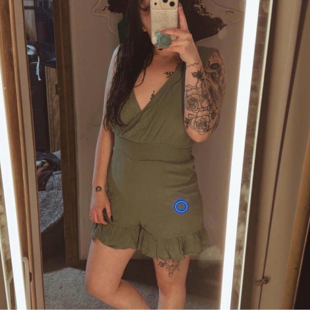 Rewind Sage Green Textured Sleeveless Tank